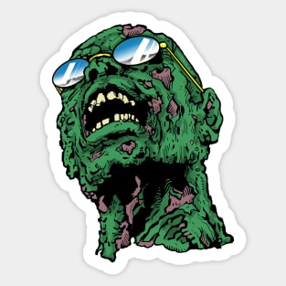 80s cool guy zombie Sticker